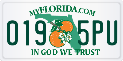 FL license plate 0195PU