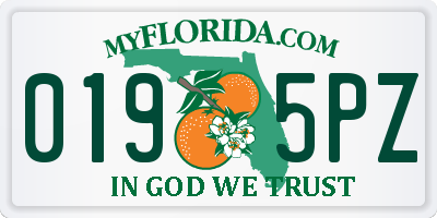 FL license plate 0195PZ