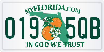 FL license plate 0195QB