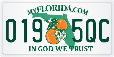 FL license plate 0195QC