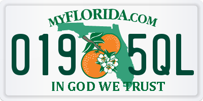 FL license plate 0195QL