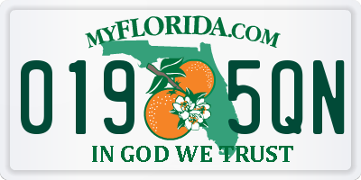 FL license plate 0195QN