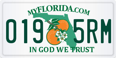 FL license plate 0195RM