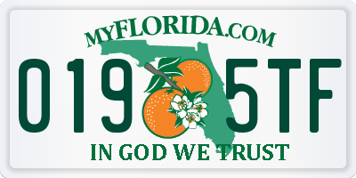 FL license plate 0195TF