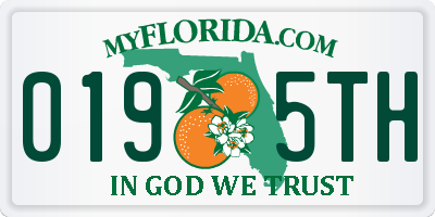 FL license plate 0195TH
