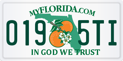 FL license plate 0195TI
