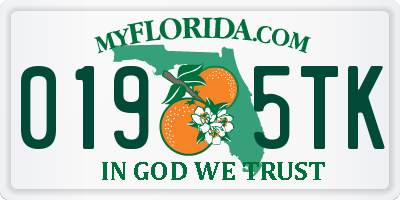 FL license plate 0195TK