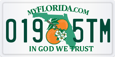 FL license plate 0195TM