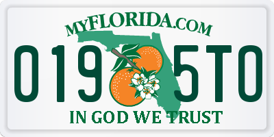 FL license plate 0195TO