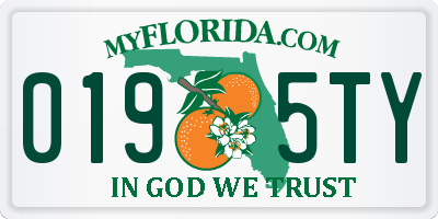 FL license plate 0195TY