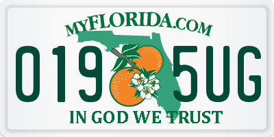 FL license plate 0195UG
