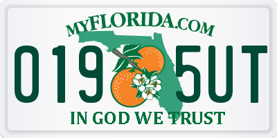 FL license plate 0195UT
