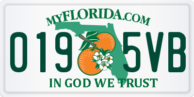 FL license plate 0195VB