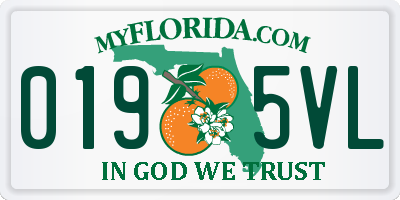 FL license plate 0195VL