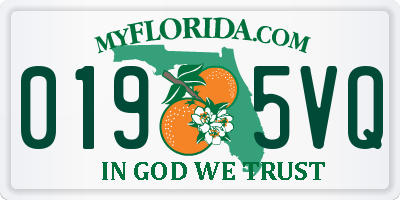 FL license plate 0195VQ