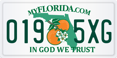 FL license plate 0195XG