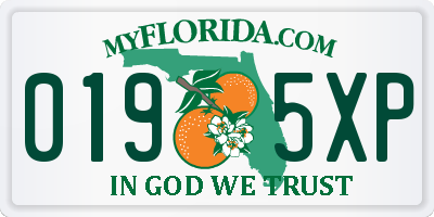 FL license plate 0195XP