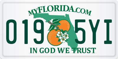 FL license plate 0195YI