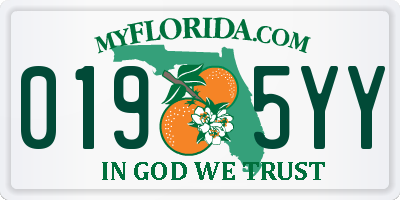 FL license plate 0195YY