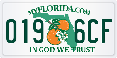 FL license plate 0196CF