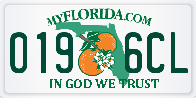 FL license plate 0196CL