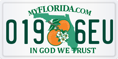 FL license plate 0196EU