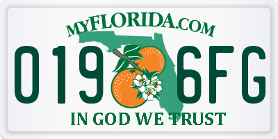 FL license plate 0196FG