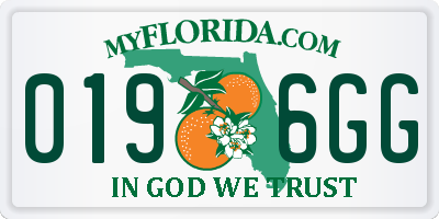 FL license plate 0196GG