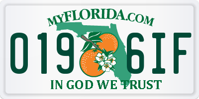 FL license plate 0196IF