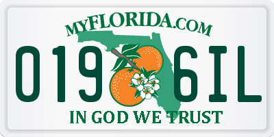 FL license plate 0196IL