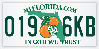 FL license plate 0196KB