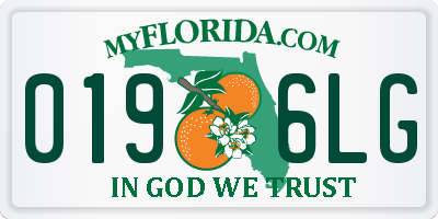 FL license plate 0196LG
