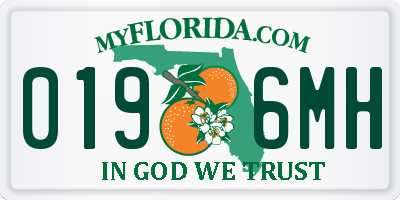 FL license plate 0196MH