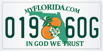 FL license plate 0196OG