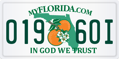 FL license plate 0196OI