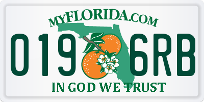 FL license plate 0196RB