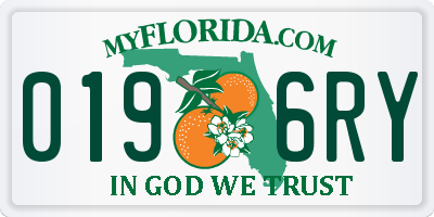 FL license plate 0196RY