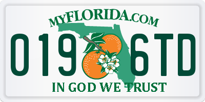 FL license plate 0196TD