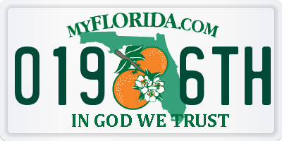 FL license plate 0196TH