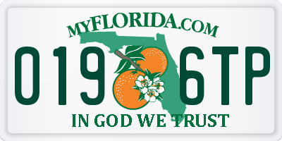 FL license plate 0196TP