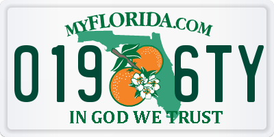 FL license plate 0196TY