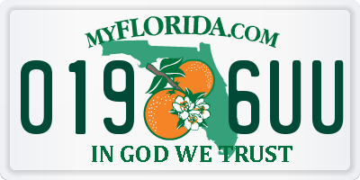 FL license plate 0196UU