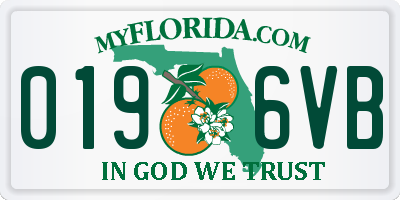 FL license plate 0196VB