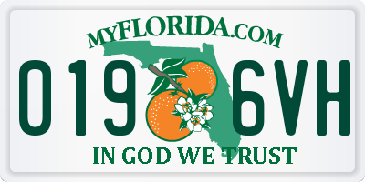 FL license plate 0196VH