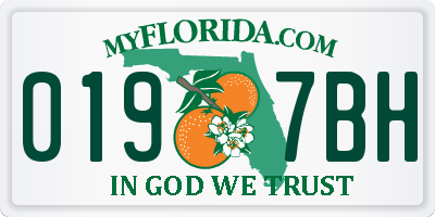 FL license plate 0197BH