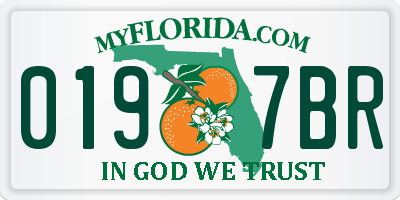 FL license plate 0197BR