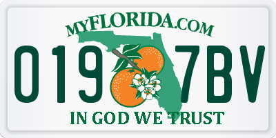 FL license plate 0197BV