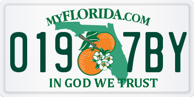 FL license plate 0197BY