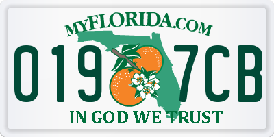 FL license plate 0197CB