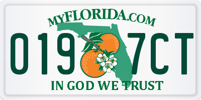 FL license plate 0197CT